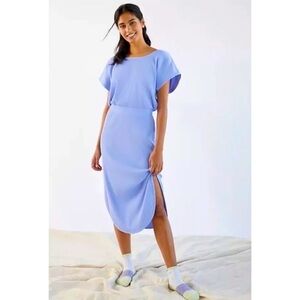Anthropologie Lilac Dolman Ribbed Midi Dress